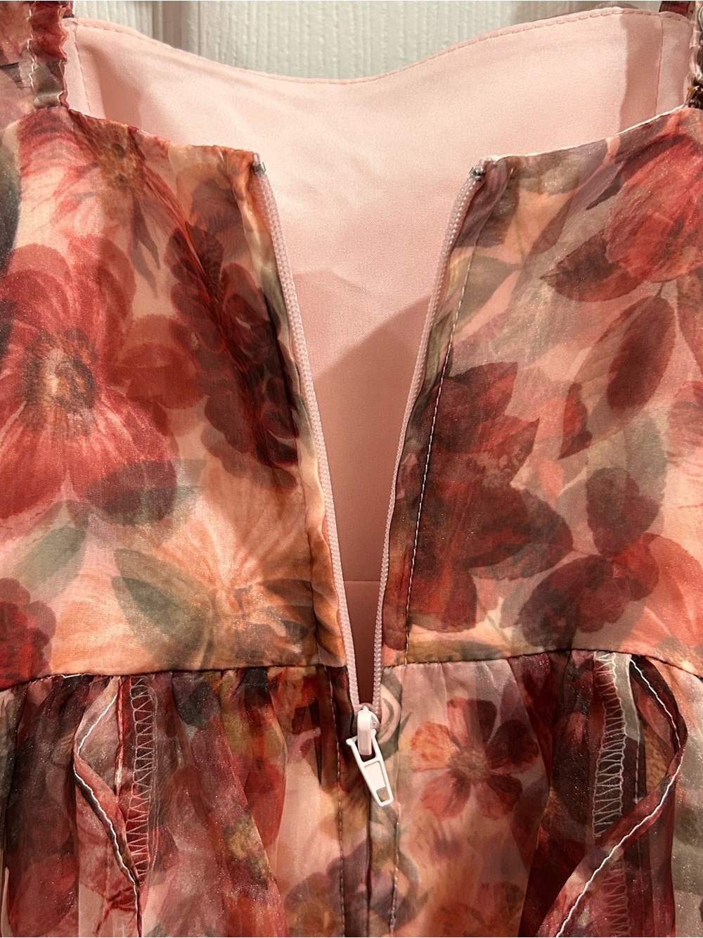 GB girls Rose-Brown Floral Ruffle Tiered Dress - Picture 10 of 10